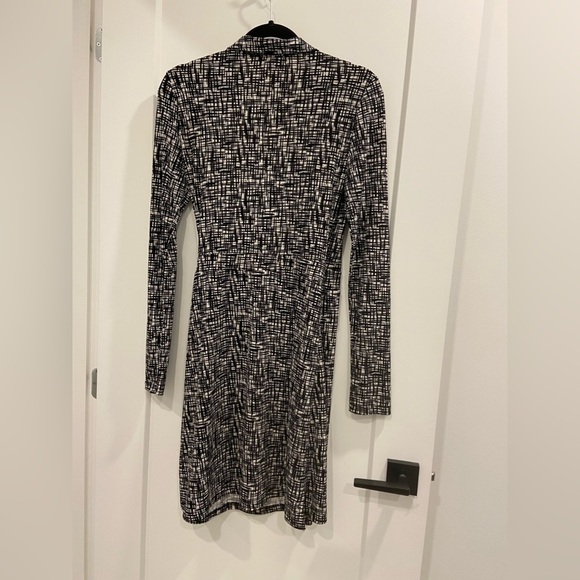 Chic Black & White Print Wrap Dress by Max Cocos - Picture 10 of 10